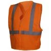 Pyramex Class 2 Hi-Vis Safety Vest Orange 2 Pocket Hook/Loop RCZ2120