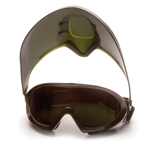 Pyramex Capstone Green Tinted Face shield with IR5 H2X Anti-Fog Lens Goggle GG504TSHIELDIR5 2 Pyramex Capstone Green Tinted Face shield with IR5 H2X Anti-Fog Lens Goggle GG504TSHIELDIR5 - Image 2