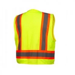 Pyramex RVZ24 Series Type R - Class 2 Hi-Vis Lime Safety Vest w/ Clear Pocket RVZ2410CP -Gray Jacks Online Shop 22762 2 pj3qc6aohcb6exsf