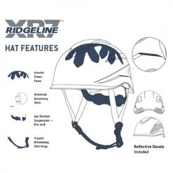 Pyramex Ridgeline XR7 Climber Style Hard Hat 6 Point Matte Black Graphite HP76117 -Gray Jacks Online Shop 22975 2 d4a9gsidf1waumg3