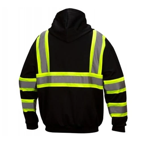 Pyramex Black Reflective Zipper Sweatshirt RSZH3411 2 Pyramex Black Reflective Zipper Sweatshirt RSZH3411 - Image 2