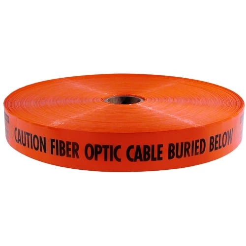 Empire Orange High Stretch Non-Detectable Tape inCaution Fiber Optic Cable Buried Belowin 3" x 6000' 25-071 1 Empire Orange High Stretch Non-Detectable Tape inCaution Fiber Optic Cable Buried Belowin 3" x 6000' 25-071