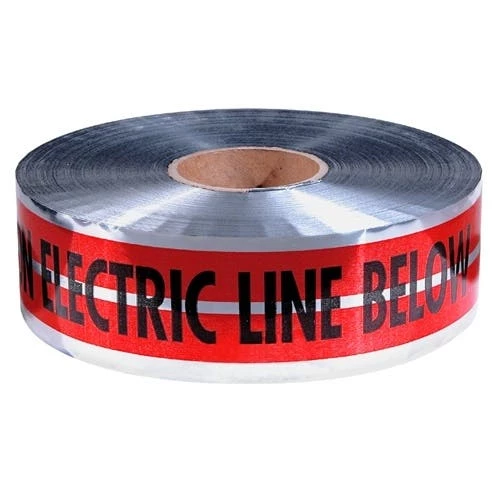 Empire Red Detectable Warning Tape inCaution Electric Line Belowin 3" x 1000' 31-107 1 Empire Red Detectable Warning Tape inCaution Electric Line Belowin 3" x 1000' 31-107