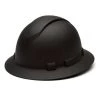 Pyramex Ridgeline Full Brim Hard Hat Matte Black Graphite Ratchet HP54117