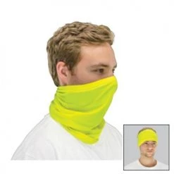 Pyramex Safety Multipurpose Gaiter Bandana Dust Mask Cooling Band - High Viz Lime (One Size) MPB10